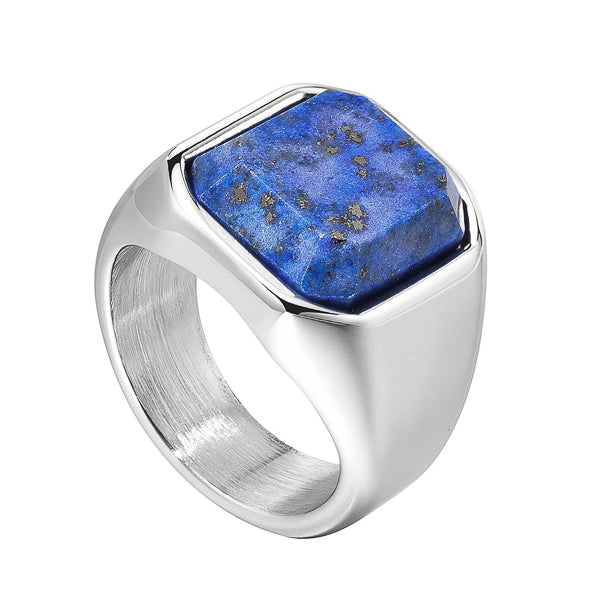 Antoki Blue Lapis Lazuli Square Ring for Men – Stylish & Elegant