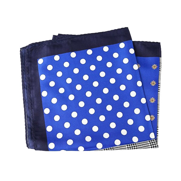Antoki Bright Blue Multi-Pattern Pocket Square for Men – Vibrant & Stylish