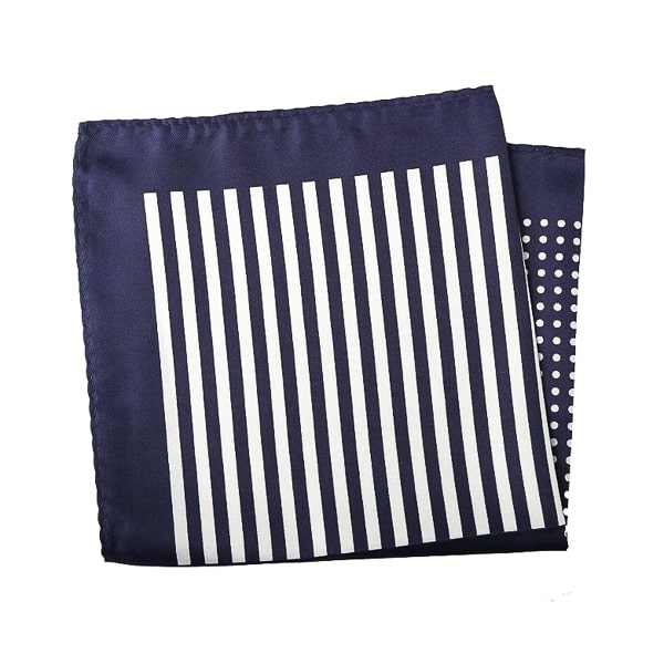 Antoki Navy Blue Multi-Pattern Pocket Square for Men – Classic & Stylish
